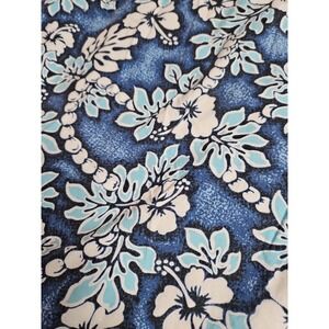 Vintage ONeill Hawaiian Shirt Blue Hibiscus Lei Aloha Floral Tropical 80s/90s XL